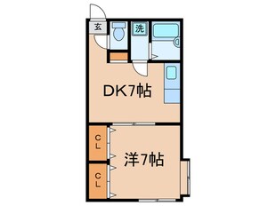 ティーケー桜新町３の物件間取画像